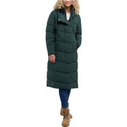 Ragwear PAVLA LONG Damen Frauen Mantel,Parka,Steppmantel,lange Jacke,Stehkragen,wasserdicht,Grün,S von Ragwear