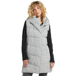 Ragwear PAVLA VEST Damen Frauen Weste,Stepp-Weste lang, Weste lang,ärmellos,Kapuze,Weiß,L von Ragwear