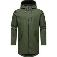 Ragwear Regenmantel Sanwoy Lange, wasserdichte Herren Regenjacke mit Kapuze von Ragwear