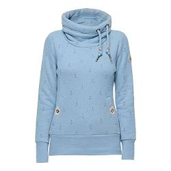 Ragwear Rylie Marina Damen Frauen Kapuzenpulli,Kapuzenpullover,Hoodie,Stehkragen,warm,Seitentaschen,Regular Fit,Blau,XL von Ragwear