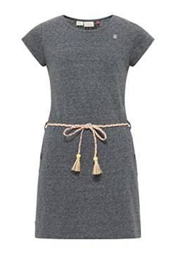 Ragwear Tagie Mädchen Kleid Sommerkleid einfarbig mit Kordel in trendigen Farben (DE/NL/SE/PL, Numerisch, 164, Regular, Dark Grey) von Ragwear