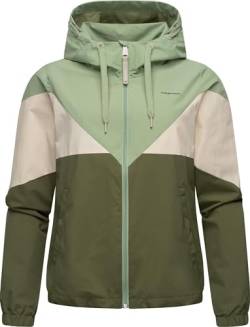 Ragwear leichte Damen Übergangsjacke kurz Regenjacke wasserdicht (Wassersäule: 11.000 mm) Bomberjacke mit Kapuze Rochele YOUMODO Olive Gr. XL von Ragwear