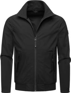 Ragwear leichte Herren Outdoorjacke Kurze Übergangsjacke wasserdicht (Wassersäule: 11.000mm) mit Stehkragen Collwie YOUMODO Black Gr. S von Ragwear