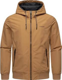 Ragwear leichte Herren Übergangsjacke kurz wasserdichte Outdoorjacke mit Kapuze Perci Brown Sugar Gr. S von Ragwear