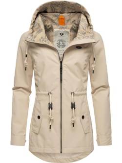 Ragwear wasserdichte Damen Übergangsjacke leichte Regenjacke Kurzmantel mit Kapuze Monadis Sand24 Gr. XL von Ragwear