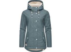 Regenjacke RAGWEAR "Marge" Gr. XXL (44), grau (stahlgrau) Damen Jacken Lange von Ragwear