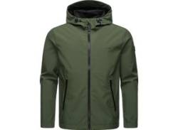 Softshelljacke RAGWEAR "Shellwie" Gr. L (52), grün (olivgrün) Herren Jacken Softshelljacken Wasserdichte Übergangsjacke mit Kapuze von Ragwear