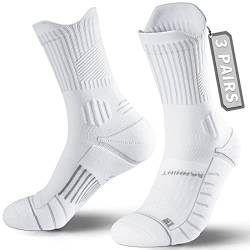 Rahhint Coolmax 3 Pack Kompressions Laufsocken Herren Damen Anti-Blasen-socken Running Socks Sportsocken mit TAB-Design, Kompressionszone, Belüftungsnetz und Fußgewölbeunterstützung, Größe 35-53 von Rahhint Pro