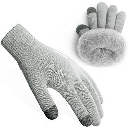 Unisex Kinder Handschuhe Winter für Jungen Mädchen Thermohandschuhe Touchscreen Winterhandschuhe Warme Wollstrickhandschuhe mit Fleecefutter 3-15 Jahre von Rahhint
