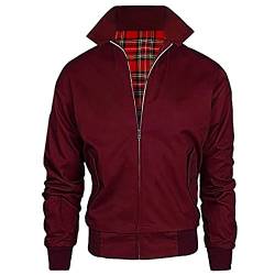 Raiken Herren Kragen Jacke Wein Rot L RakHarrington#Wine#L von Raiken