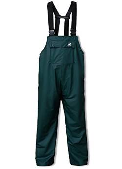 RainRider Arbeitskleidung Lätzchen Regenhose für Herren Damen Heavy Duty Hose Wasserdicht Arbeitshose Angeln Overalls - Grün - Large von RainRider