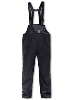 RainRider Regenlatzhose für Herren und Damen, 150D Oxford-Sicherheitshose, strapazierfähig, wasserdicht, Arbeitshose, Rip-Stop-Overalls, schwarz, 3X-Groß von RainRider