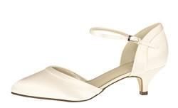 Rainbow Club Brautschuhe Brianna - Ivory Satin - Pumps Größe 39 EU 6 UK Damen von Rainbow Club