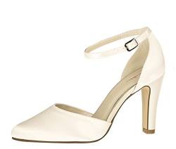 Rainbow Club Brautschuhe Dana - Ivory Satin - Pumps Größe 41 EU 8 UK Damen von Rainbow Club