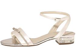 Rainbow Club Brautschuhe Gail - Damen Sandaletten gepolstert, flach, Strass, Glitzer, Ivory/Creme, Satin - Gr. 37 (UK 4) von Rainbow Club