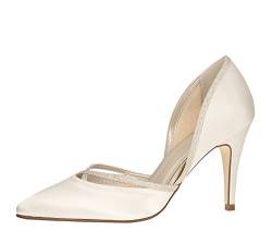 Rainbow Club Brautschuhe Georgia - High Heels - Ivory Glitzer Satin - Gr 40 EU 7 UK von Rainbow Club