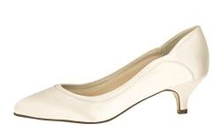 Rainbow Club Brautschuhe Hollie - Ivory Satin - Pumps Größe 39.5 EU 6.5 UK Damen von Rainbow Club