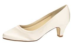 Rainbow Club Brautschuhe Megan - Damen, Pumps, Ivory Creme Satin Gr. 39 (UK 6) von Rainbow Club