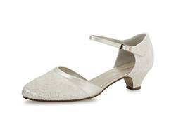 Rainbow Club Brautschuhe Mickie - Damen Pumps gepolstert, Ivory/Creme, Satin - Gr. 38 (UK 5) von Rainbow Club