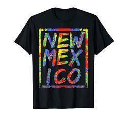 New Mexico Colorful 3 Level Rainbow Design Gift New Mexico T-Shirt von Rainbow Colors Art City Skyline Design Studio