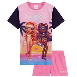 Rainbow High Pyjama Schlafkleidung Kurzarm | Schlafanzug-Set für Mädchen im Alter von 5-12 Jahren | Atmungsaktive Zweiteiliger Sommer Nachtwäsche für Kinder (Rosa, 11-12 Jahre) von Rainbow High