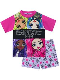 Regenbogen High Pyjamas Mädchen Puppen Kurzer Pyjama Set Mehrfarbig 116 von Rainbow High
