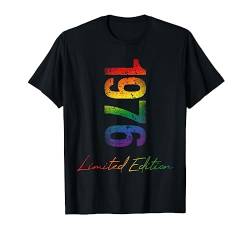 Geburtstag 1976 Limited LGBTQ Regenbogen Gender Edition T-Shirt von Rainbow Pride Equality Homosexuell Gay CSD Outfits