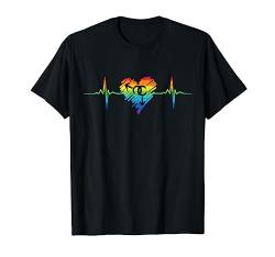 LGBTQ Regenbogen Herzschlag Männlich Gay Pride Gleichheit T-Shirt von Rainbow Pride Equality Homosexuell Gay CSD Outfits