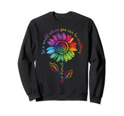 LGBTQ Regenbogen Sonnenblume Be Kind Gay Love Pride Blume Sweatshirt von Rainbow Pride Equality Homosexuell Gay CSD Outfits