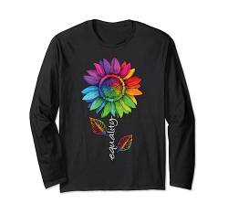 LGBTQ Regenbogen Sonnenblume Gay Pride Gleichheit Blume Langarmshirt von Rainbow Pride Equality Homosexuell Gay CSD Outfits