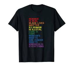 Black lives matter No human is illegal Women rights CSD Homo T-Shirt von Rainbow Regenbogen Lesbe Pride LGBTQ Kleidung Mann