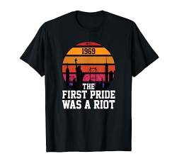 NYC 1969 The First Pride Was A Riot LGBT Gay Homosexualität T-Shirt von Rainbow Regenbogen Lesbe Pride LGBTQ Kleidung Mann