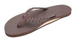 Rainbow Sandals Damen Einlagiges Leder mit doppelt geflochtenem Riemen von Rainbow Sandals