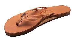 Rainbow Sandals Damen The Sand Piper Luxus Leder – einlagiger Bogen mit doppeltem schmalem 0,3 cm Gurt, Tahitian Tan, 36.5/37.5 EU von Rainbow Sandals