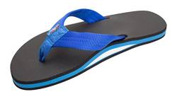 Rainbow Sandals Herren Einlagiges weiches Oberteil, 2,5 cm, EVA-Gummi gefülltes Nylonband., (blau / schwarz), 45/46 EU von Rainbow Sandals