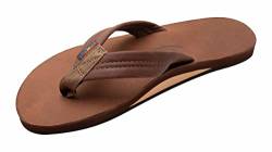 Rainbow Sandals Herren Luxus-Leder – einlagige Fußgewölbeunterstützung, Pecan, 45/46 EU von Rainbow Sandals