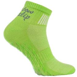 1 Paar grün Anti-Rutsch-Socken mit ABS-System, ideal für solche Sportarten,wie Joga,Fitness,Pilates,Kampfkunst,Tanz,Gymnastik,Trampolinspringen.Größen von 39 bis 41,atmende Baumwolle von Rainbow Socks