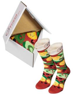 Pizza Socks Box Slice - Vegetarische - Damen Herren Pizza Socken 1 Paar - Größen 47-50 von Rainbow Socks