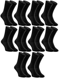 Rainbow Socks - Damen Herren Antibakterielle Diabetiker Socken Ohne Gummibund - 10 Paar - Schwarz - Größen 44-46 von Rainbow Socks