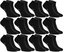 Rainbow Socks - Damen Herren Baumwolle Bunte Sneaker Socken - 12 Paar - Schwarz - Größen 44-46 von Rainbow Socks