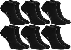 Rainbow Socks - Damen Herren Baumwolle Bunte Sneaker Socken - 6 Paar - Schwarz - Größen 36-38 von Rainbow Socks
