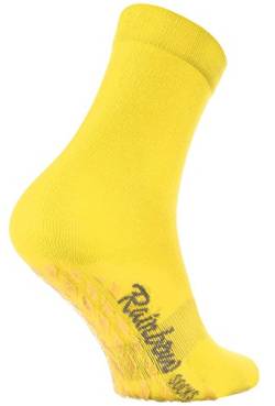 Rainbow Socks - Damen Herren Bunte Baumwolle Antirutsch Socken ABS - 1 Par - Gelb - Größen 36-38 von Rainbow Socks