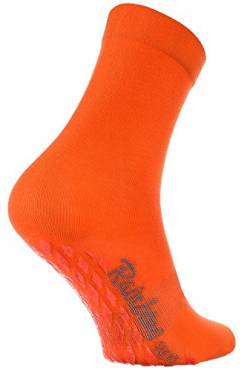 Rainbow Socks - Damen Herren Bunte Baumwolle Antirutsch Socken ABS - 1 Par - Orange - Größen 39-41 von Rainbow Socks