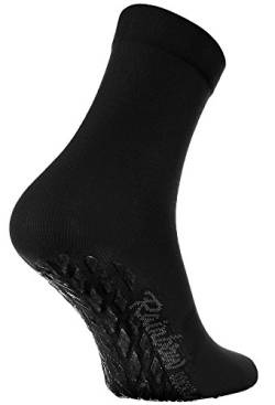 Rainbow Socks - Damen Herren Bunte Baumwolle Antirutsch Socken ABS - 1 Par - Schwarz - Größen 39-41 von Rainbow Socks