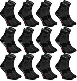 Rainbow Socks - Damen Herren Bunte Baumwolle Sport Socken - 12 Paar - Schwarz - Größen 36-38 von Rainbow Socks