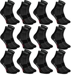 Rainbow Socks - Damen Herren Bunte Baumwolle Sport Socken - 12 Paar - Schwarz - Größen 44-46 von Rainbow Socks