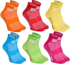 Rainbow Socks - Damen Herren Bunte Baumwolle Sport Socken - 6 Paar - Orange Rot Gelb Grün Meer Grün - Größen 44-46 von Rainbow Socks
