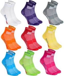 Rainbow Socks - Damen Herren Bunte Baumwolle Sport Socken - 9 Paar - Lila Grün Grau Pink Orange Rot Weiß Blau Gelb - Größen 36-38 von Rainbow Socks