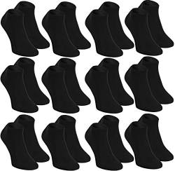 Rainbow Socks - Damen Herren Bunte Sneaker Bambus Socken - 12 Paar - Schwarz - Größen 42-43 von Rainbow Socks