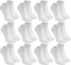 Rainbow Socks - Damen Herren Bunte Sneaker Bambus Socken - 12 Paar - Weiß - Größen 42-43 von Rainbow Socks